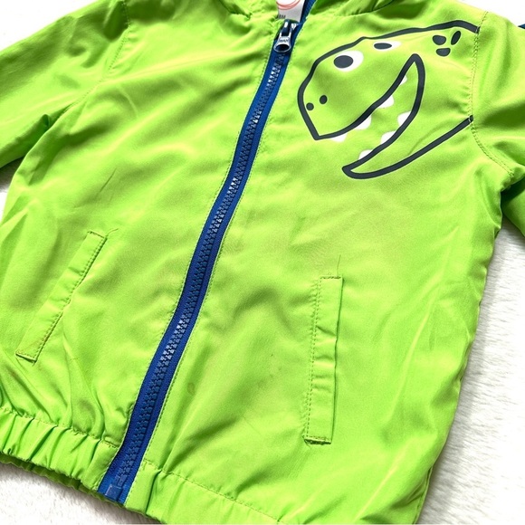 ⭐️ 5 for $25 Wonder Nation Green Dinosaur Hoodie Size 18 Months - Picture 3 of 4